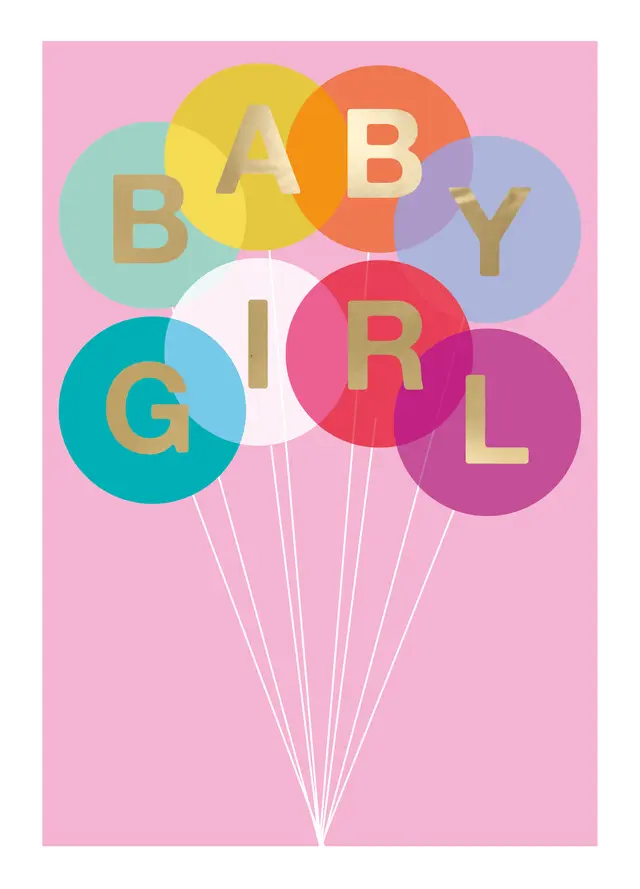 Incognito Greeting Cards Baby Shower SEC-PTB064 - Girl