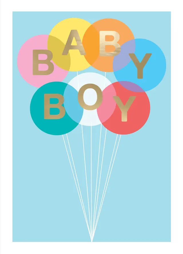 Incognito Greeting Cards Baby Shower SEC-PTB062 - Boy