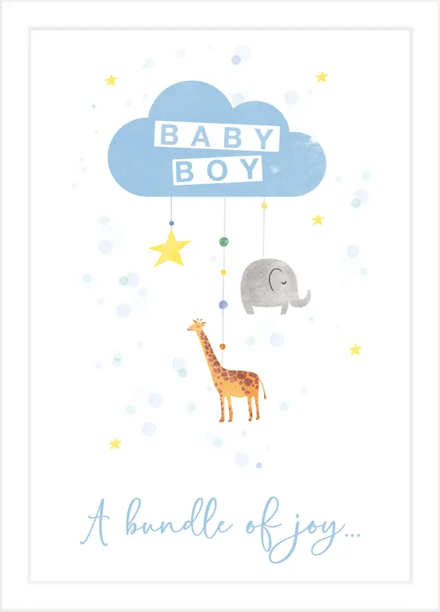 Incognito Greeting Cards Baby Shower Boy SEC-PTB061
