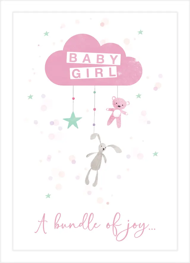 Incognito Greeting Cards Baby Shower Girl SEC-PTB063