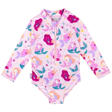 Jan & Jul UV Swimsuit - Pink Mermaid (6-12m)