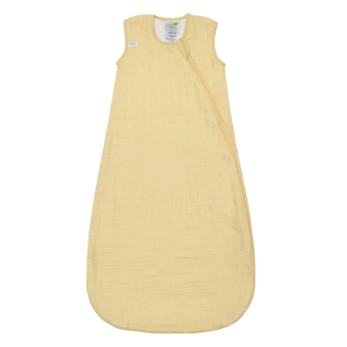 Perlimpinpin Cotton Muslin Sleep Bag / Lemon 0.7 Tog    (0-6M)