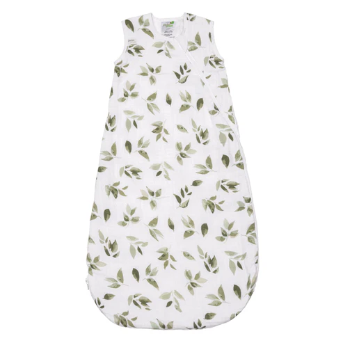 Perlimpinpin Cotton Muslin Sleep Bag / NA Leaves 0.7 Tog (0-6M)