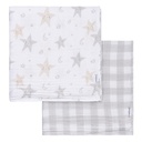 Gerber Baby Unisex 2-Pack Muslin Blanket - Celestial