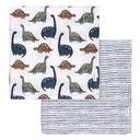Gerber Baby Unisex 2-Pack Muslin Blanket - Dino Time
