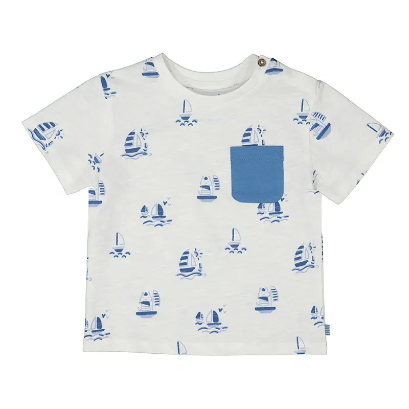 Mayoral Printed s/s T-shirt - 1058 - Capri blue