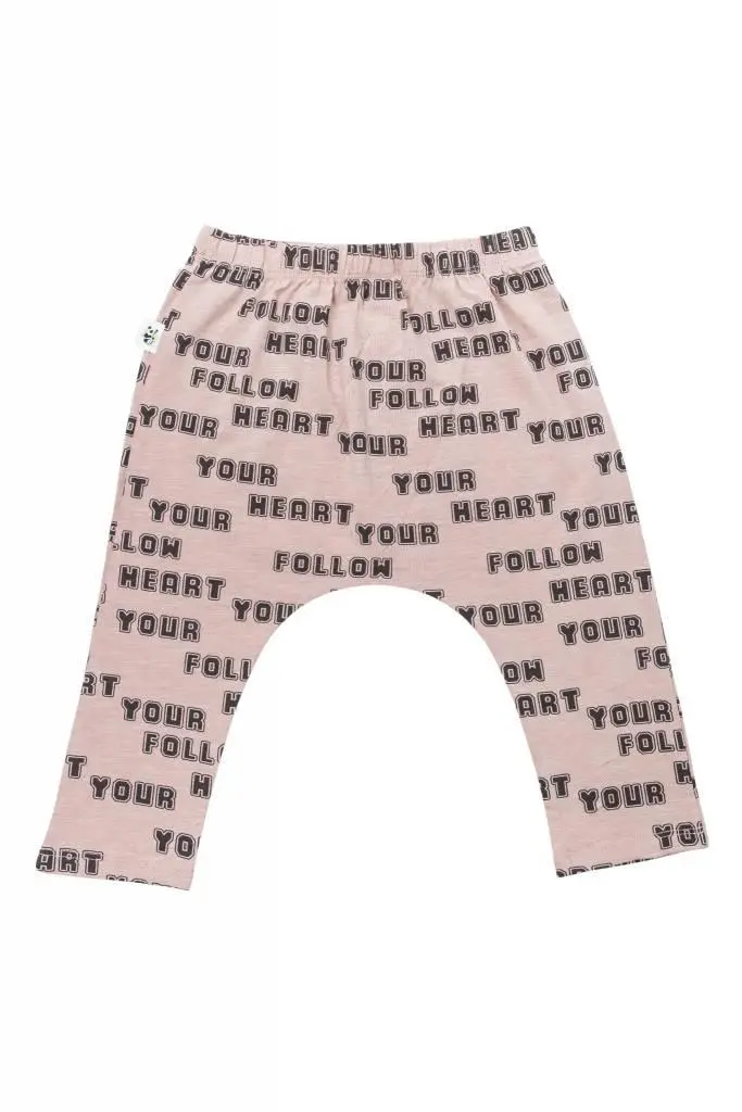 Earth Baby Outfitters Organic Cotton Harem Pants Follow Your Heart 17CHP0