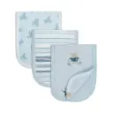 Piccolo-3PK Burp Cloths in Gift Box - Blue