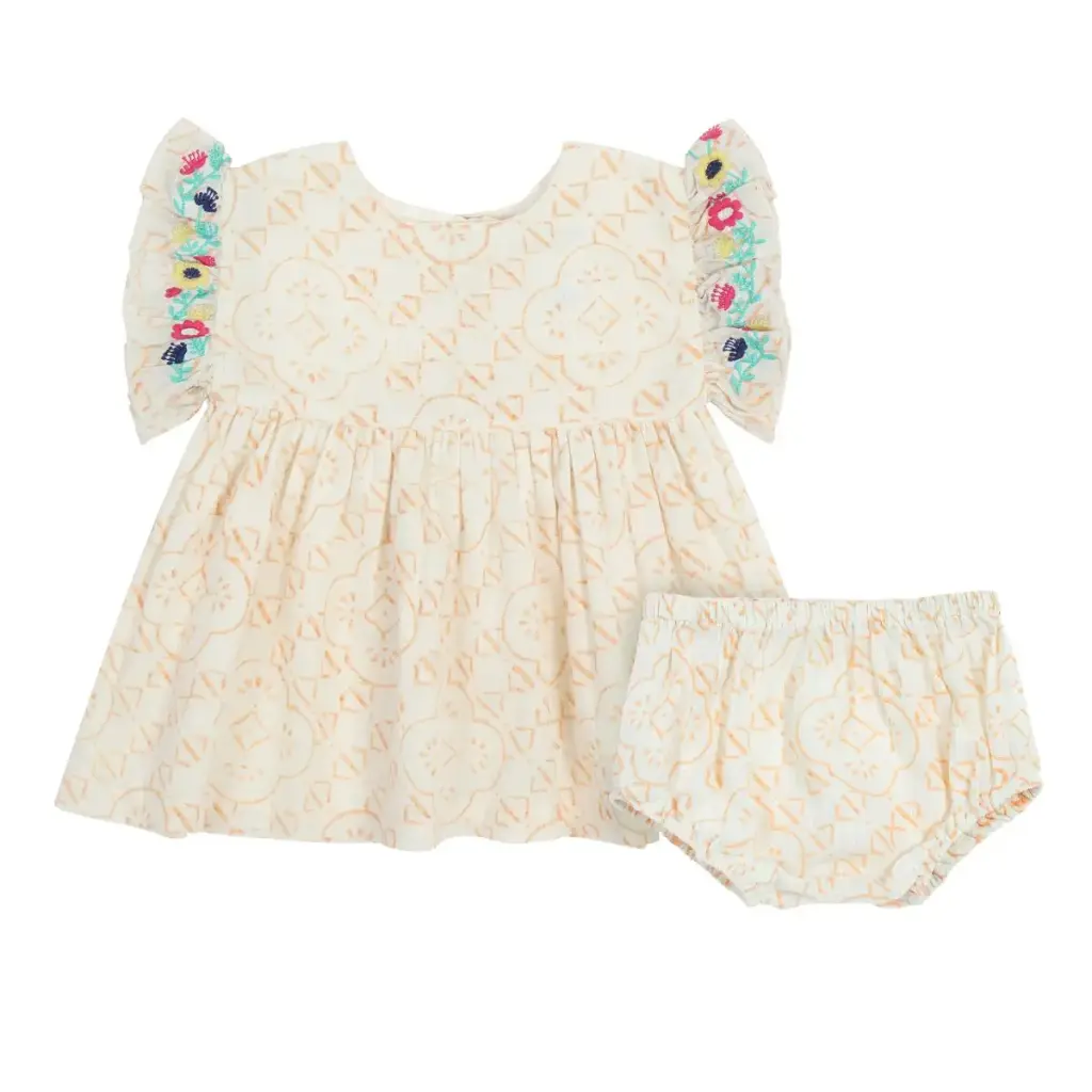 Poppet & Fox Smock Top And Bloomer Set - PF604D (0-3M)