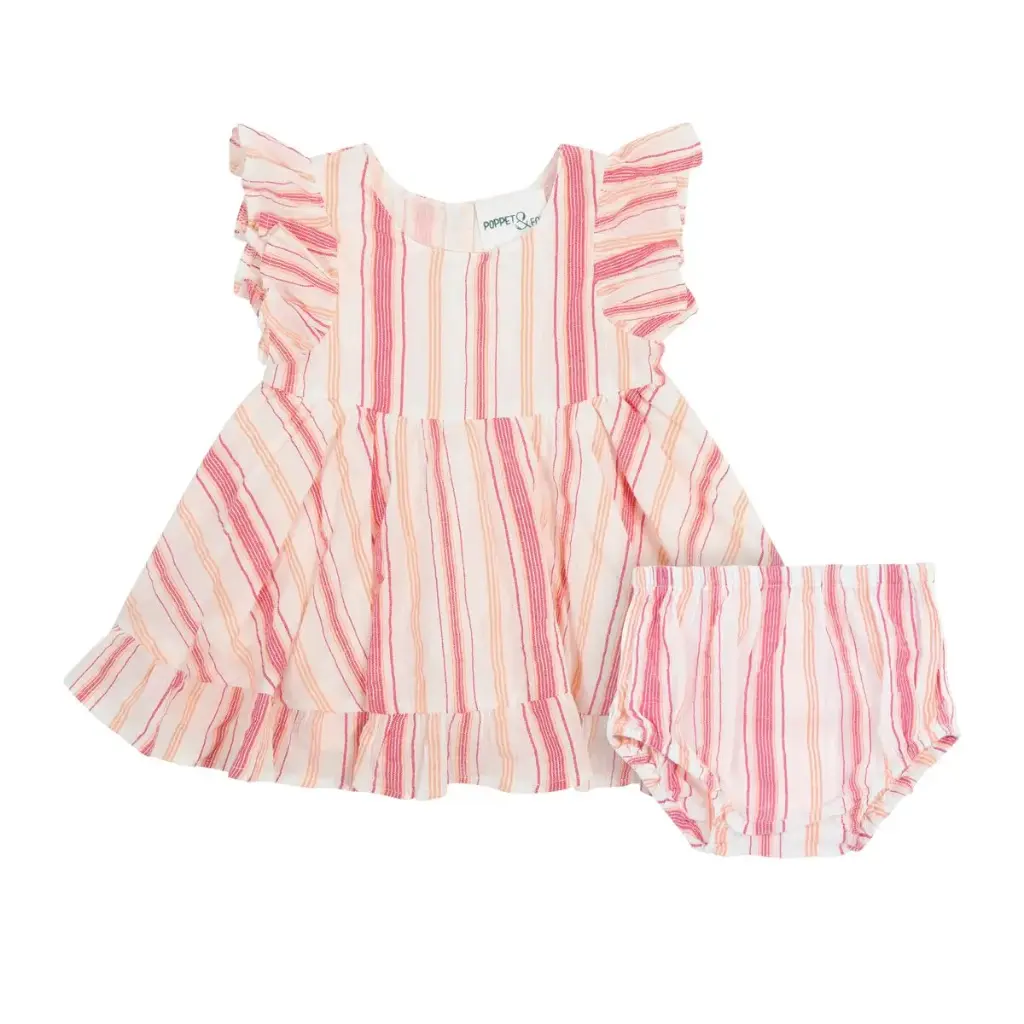 Poppet & Fox Frill Sleeve Summer Dress PF607D