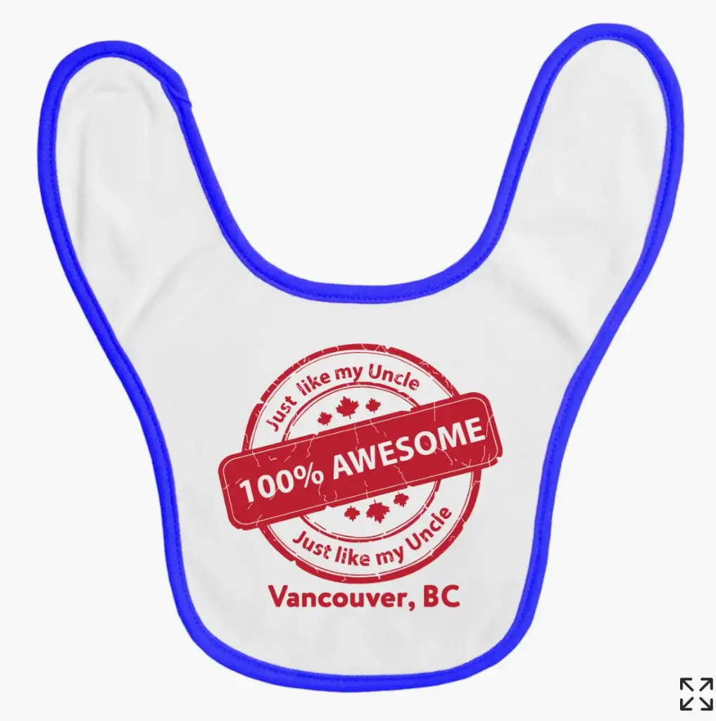 Bib -GGS 100% Awesome Uncle - Blue