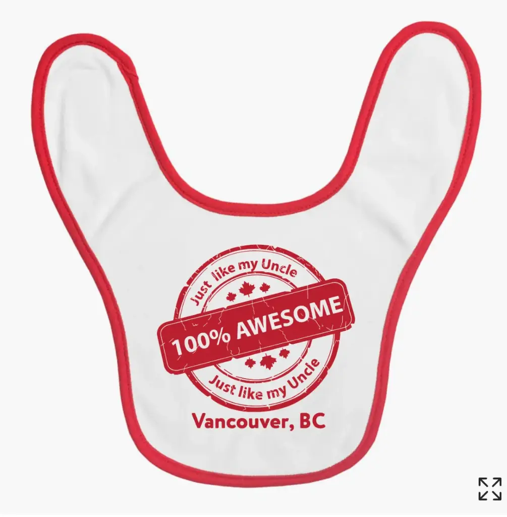 Bib -GGS 100% Awesome Uncle - Red