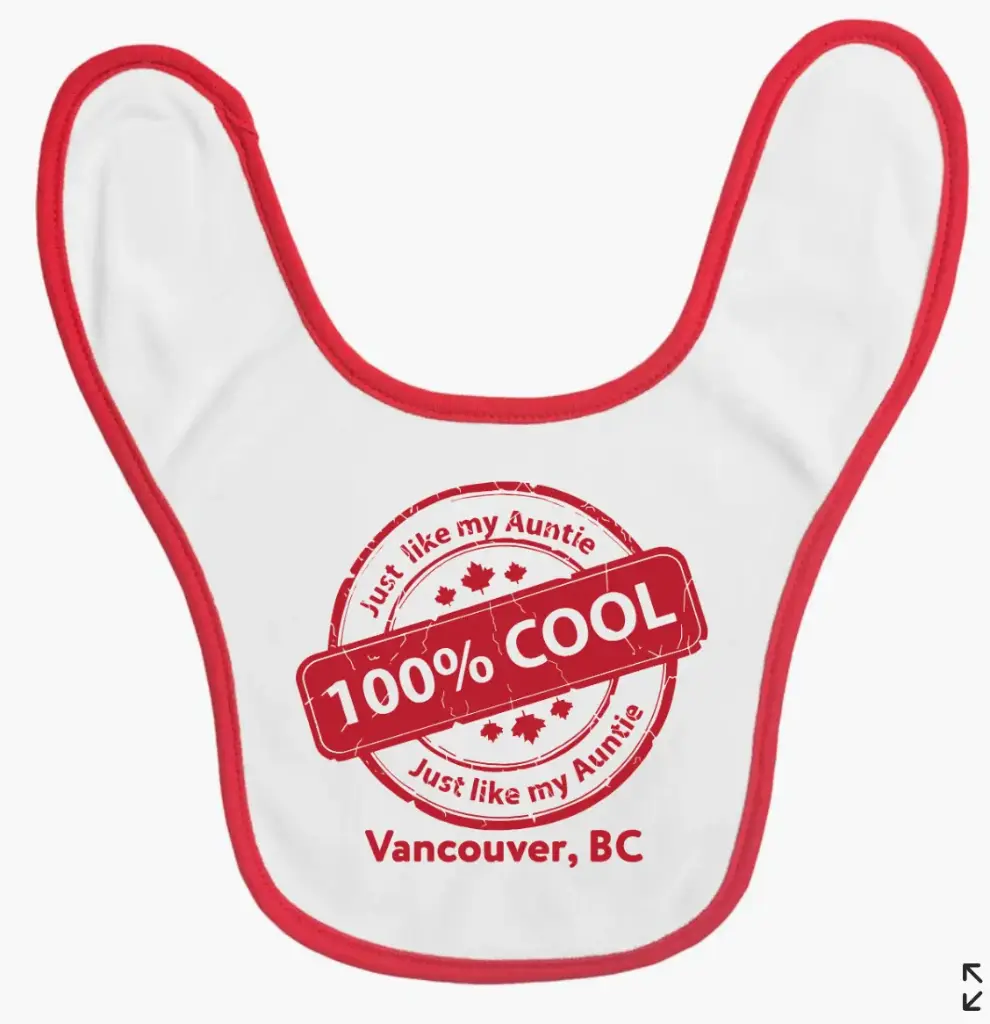 Bib -GGS 100% Cool Auntie - Red