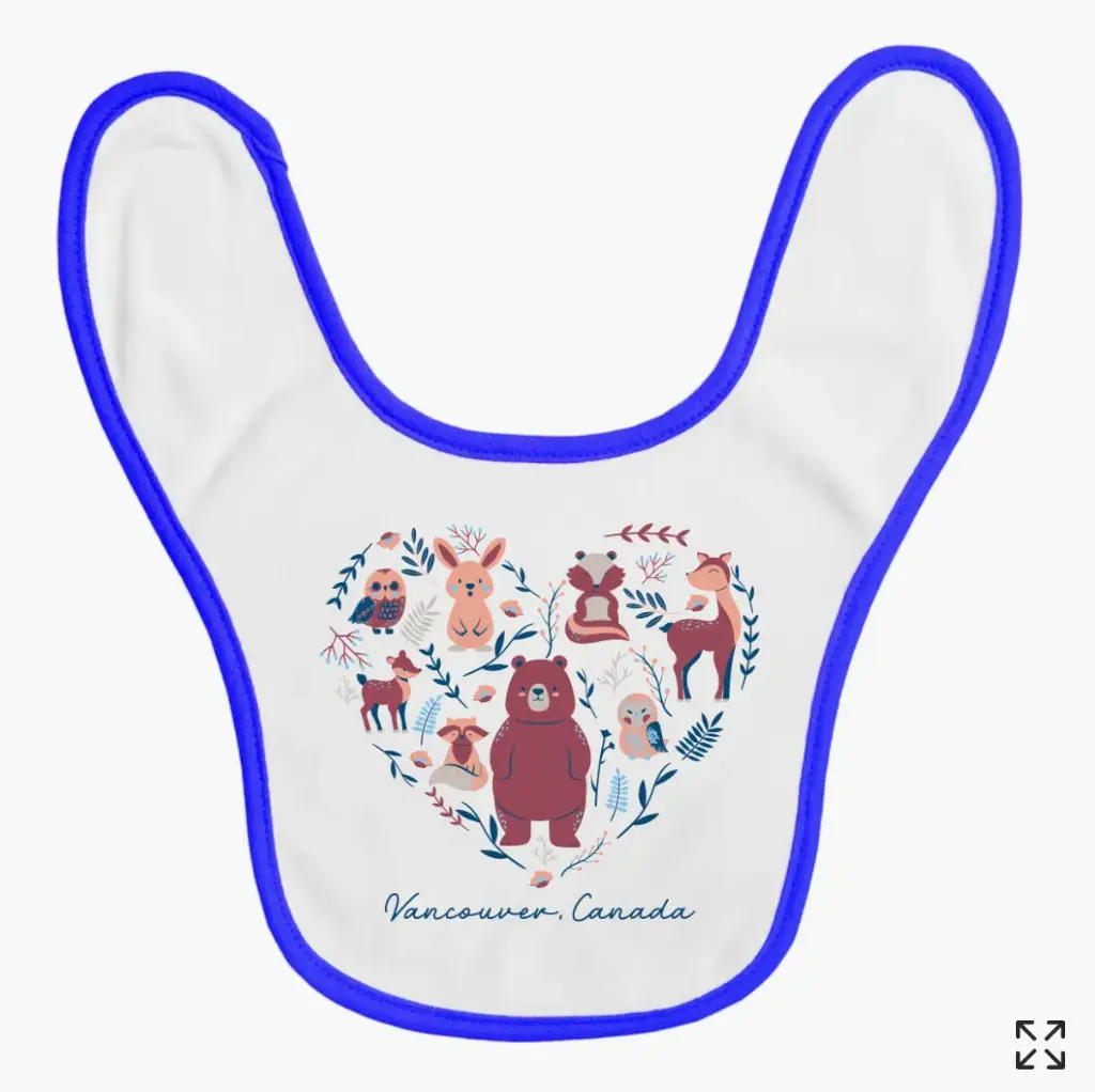 Bib -GGS Animal Heart - Blue