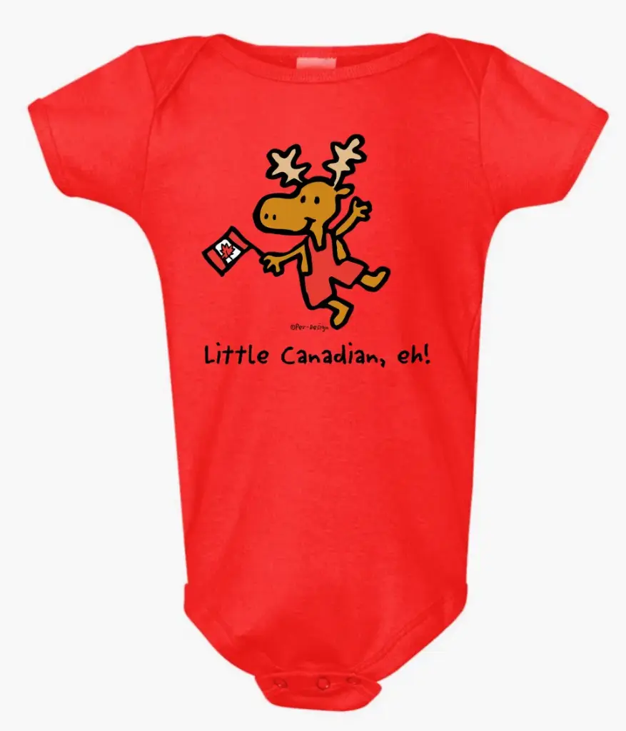Onesie GGS 2997 Little Canadian, EH! Red (6M)