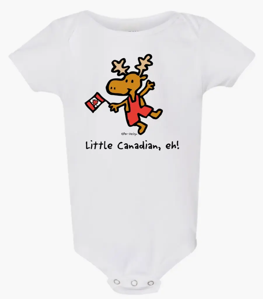 Onesie GGS 2999 Little Canadian, EH! White (6M)