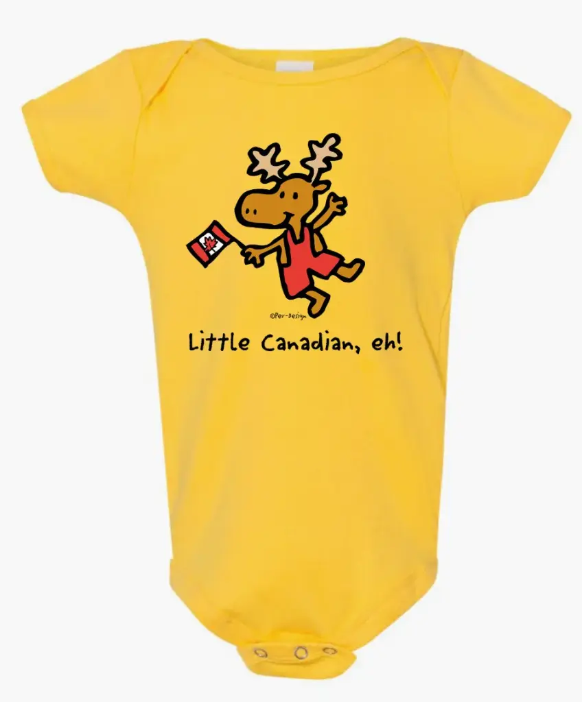 Onesie GGS 2998 Little Canadian, EH! Yellow