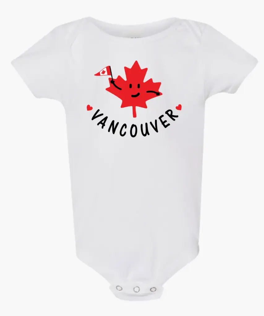 Onesie 1898 GGS Canadian Smiling Leaf White (6M)