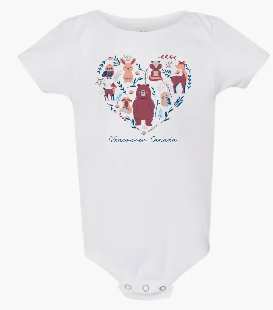 Onesie 6798 GGS Animal Heart White (6M)