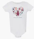 Onesie 6798 GGS Animal Heart White