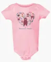 Onesie 6799 GGS Animal Heart Pink