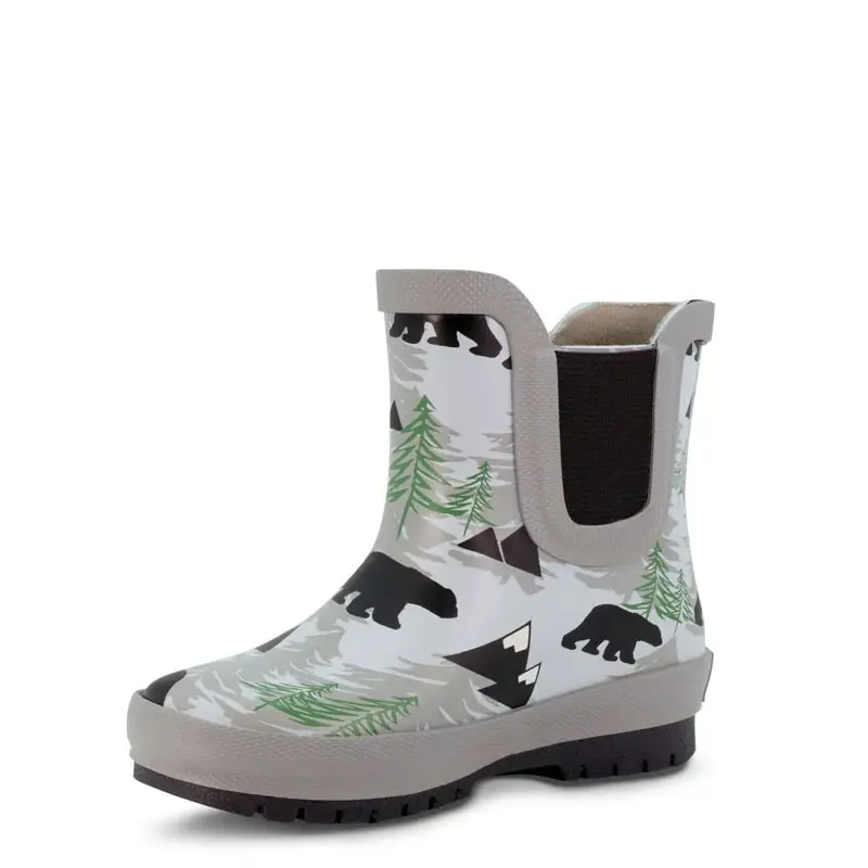 Jan & Jul Puddle-Dry Rain Boots Bear Grey
