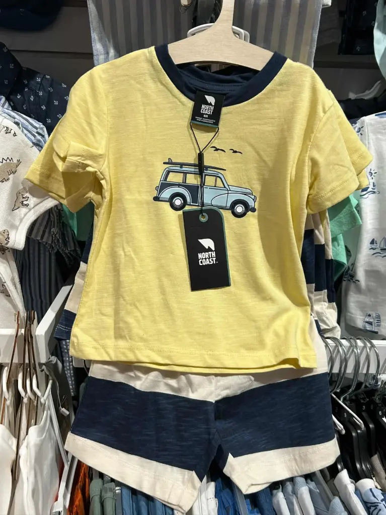 North Coast NCSPBB 05170 2 Piece Set Tshirt Yellow