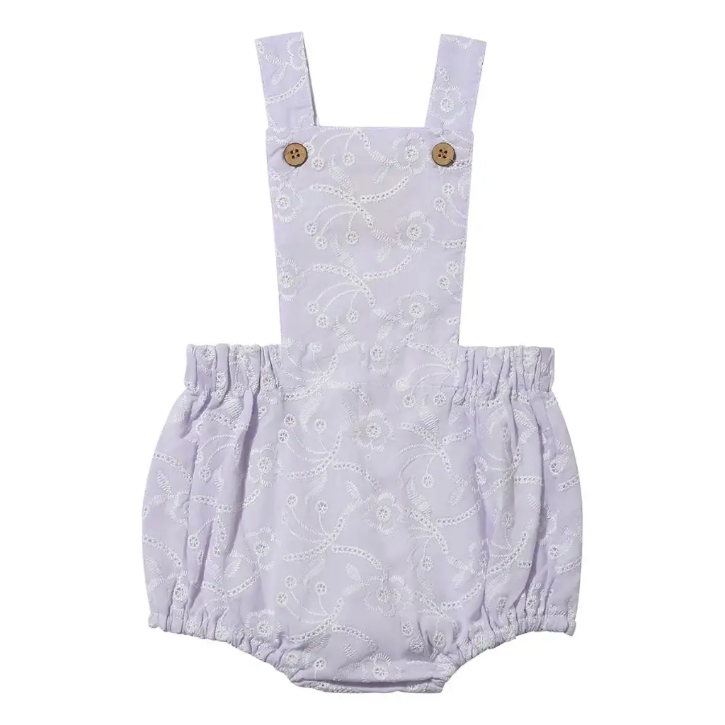 Vignette Adaline Pinafore Bubble V1307B - Lavender Meadow Eyelet (0-3M)