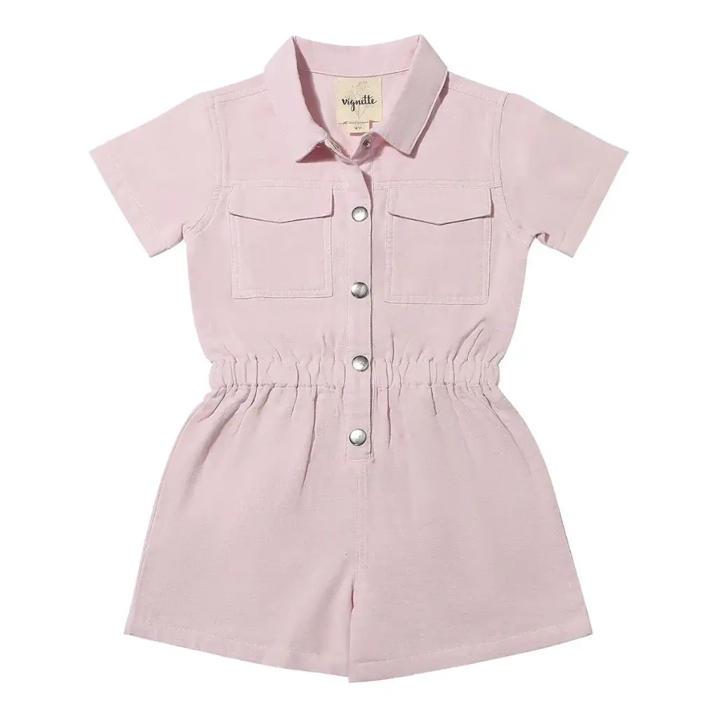 Vignette Addison Romper V1376B - Rose (18-24M)