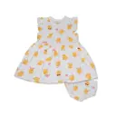 Silkberry Baby WF4578 Bamboo Flutter Sleeve Dress with Bloomer Little chick