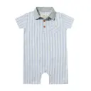 ME & Henry Sandy Woven Romper HB1409a Blue/White Stripe