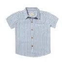 ME & Henry Newport Woven Shirt HB1472j Blue/Navy/White Seersucker