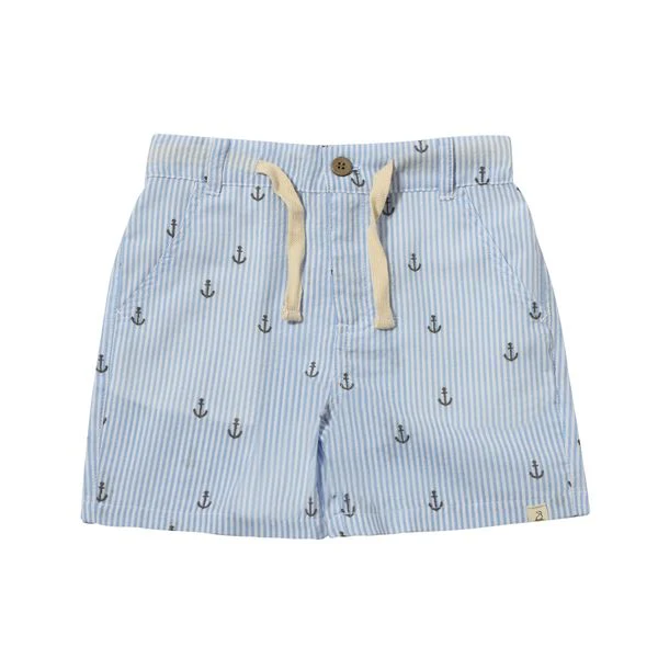ME & Henry Crew Woven Shorts HB1485f Anchor Seersucker