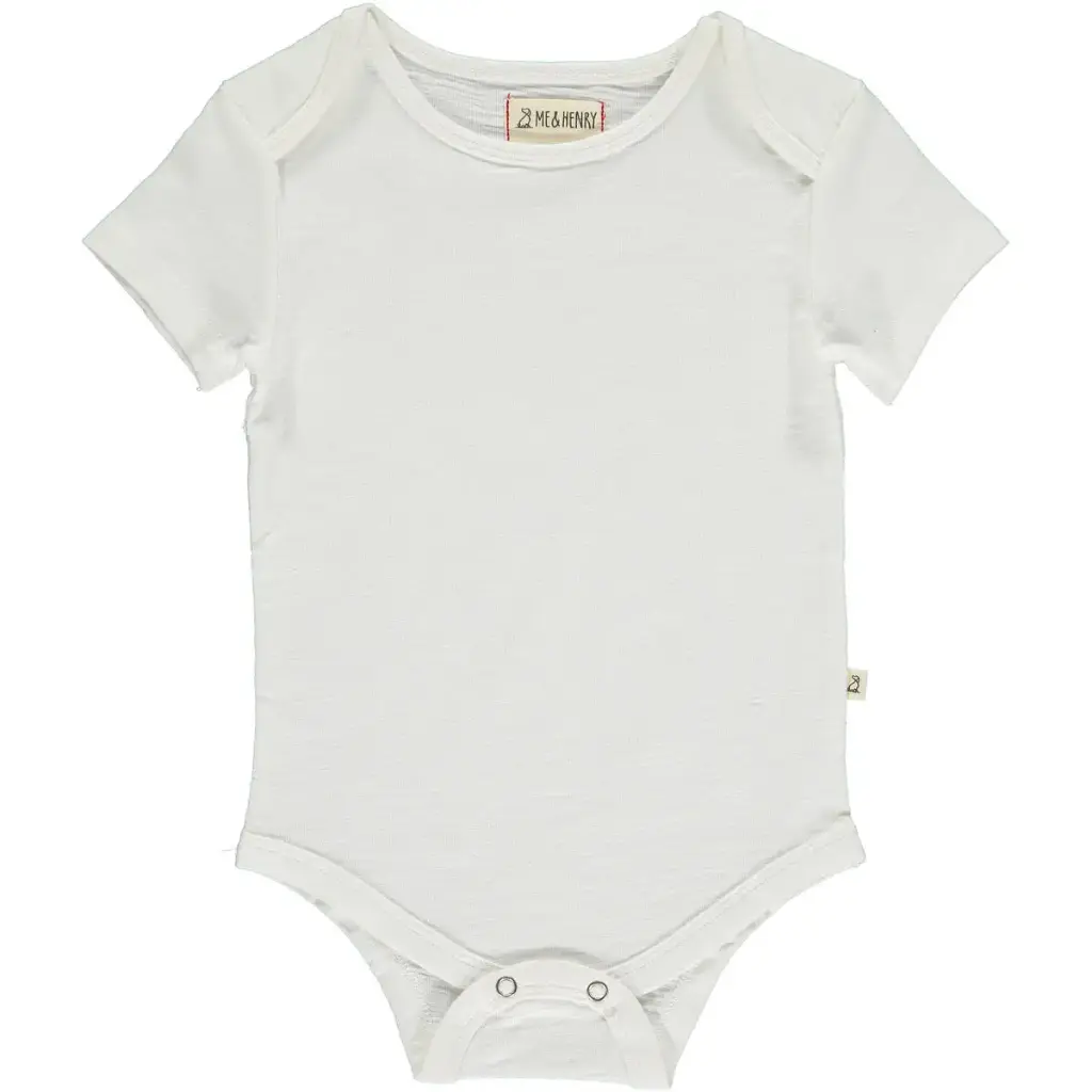 ME & Henry Walty Onesie HB1210b Pale Solids White 12103
