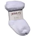  Juddlies Designs 2 Pack Infant Socks 0-3M White + White