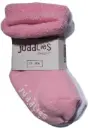  Juddlies Designs 2 Pack Infant Socks 0-3M Pink + White