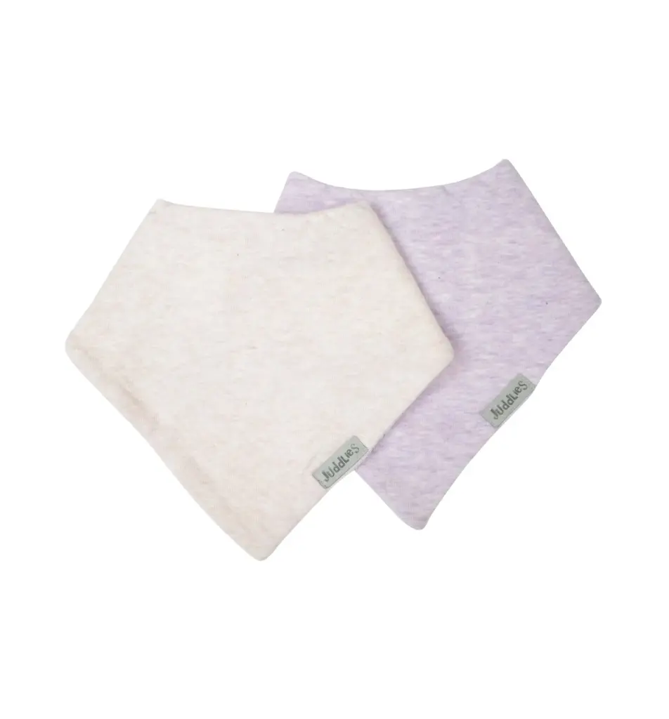 Juddlies Breathe EZE 2 piece Bandana Bib Lavender + Rosewater Fleck