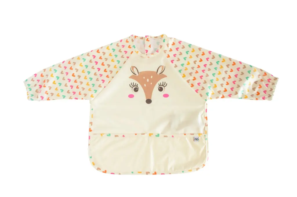Zoocchini Sleeved Bib Art Smock 6-24M - Fiona the Fawn