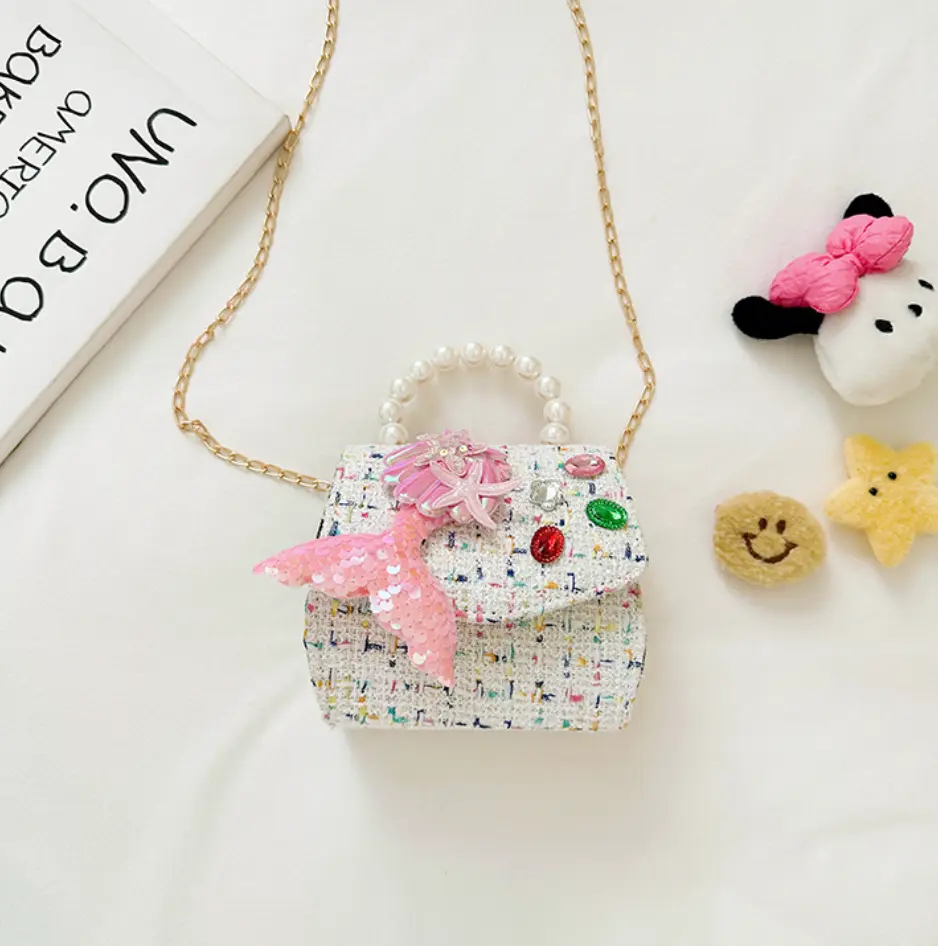 Crossbody Purse Mermaid - White