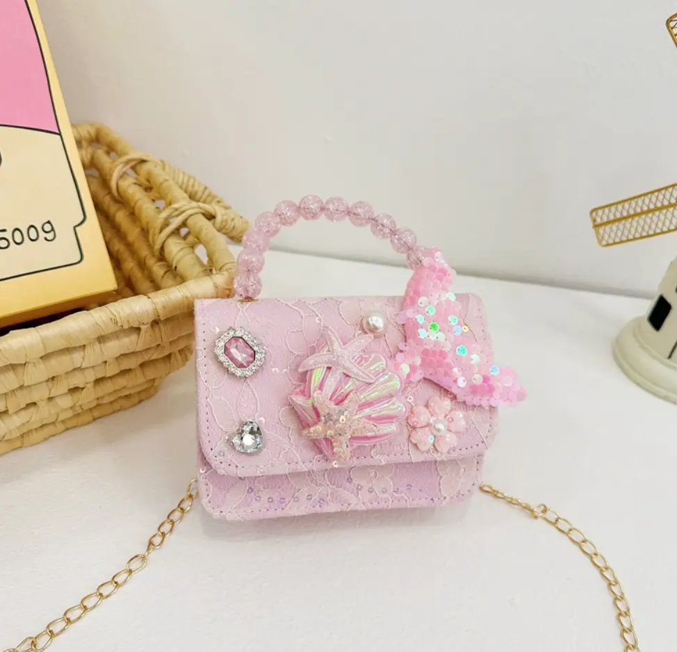 Crossbody Purse Mermaid Pearl 1887 - Pink