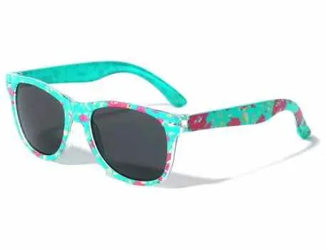 Kids Sunglasses -  Color Print Frame Classic Square k886