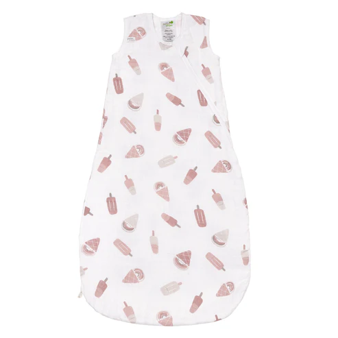 Perlimpinpin Cotton muslin sleep sack - Ice Cream 0.7 tog (0-6M)