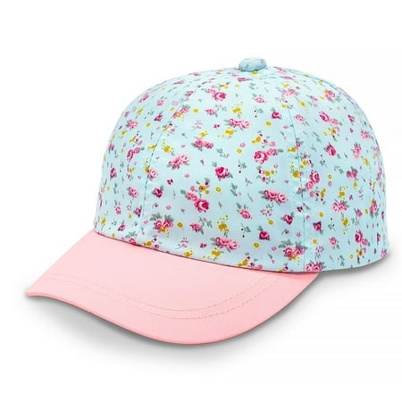Jan & Jul Summer Hat Baseball Cap for Toddler - Bloom- Retro Rose (M 6-24M)