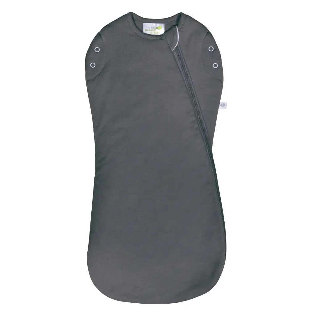 Perlimpinpin Bamboo Newborn Sleep Bag - Charcoal (1.0 tog) NB