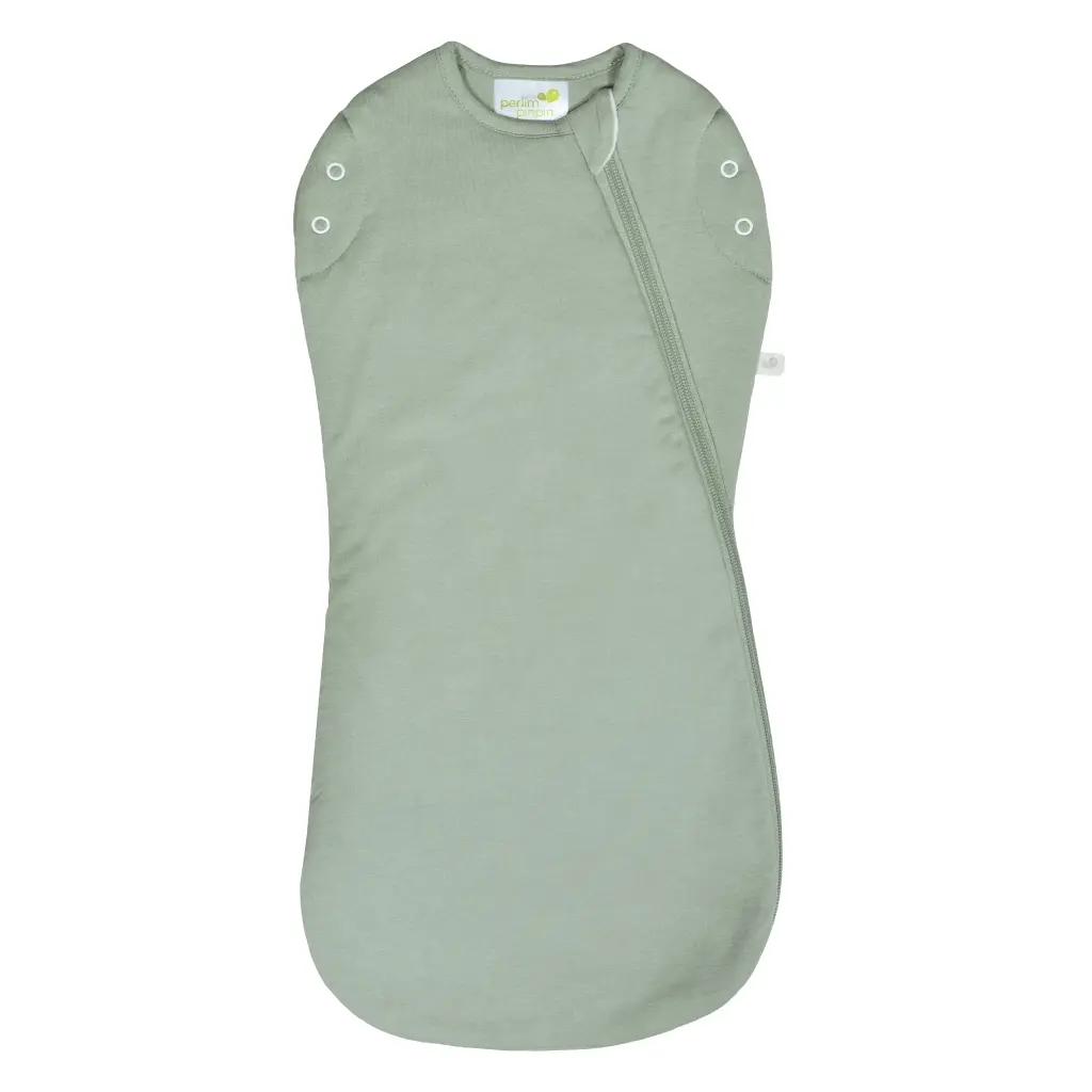 Perlimpinpin Bamboo Newborn Sleep Bag - Moss Green  (1.0 tog) NB