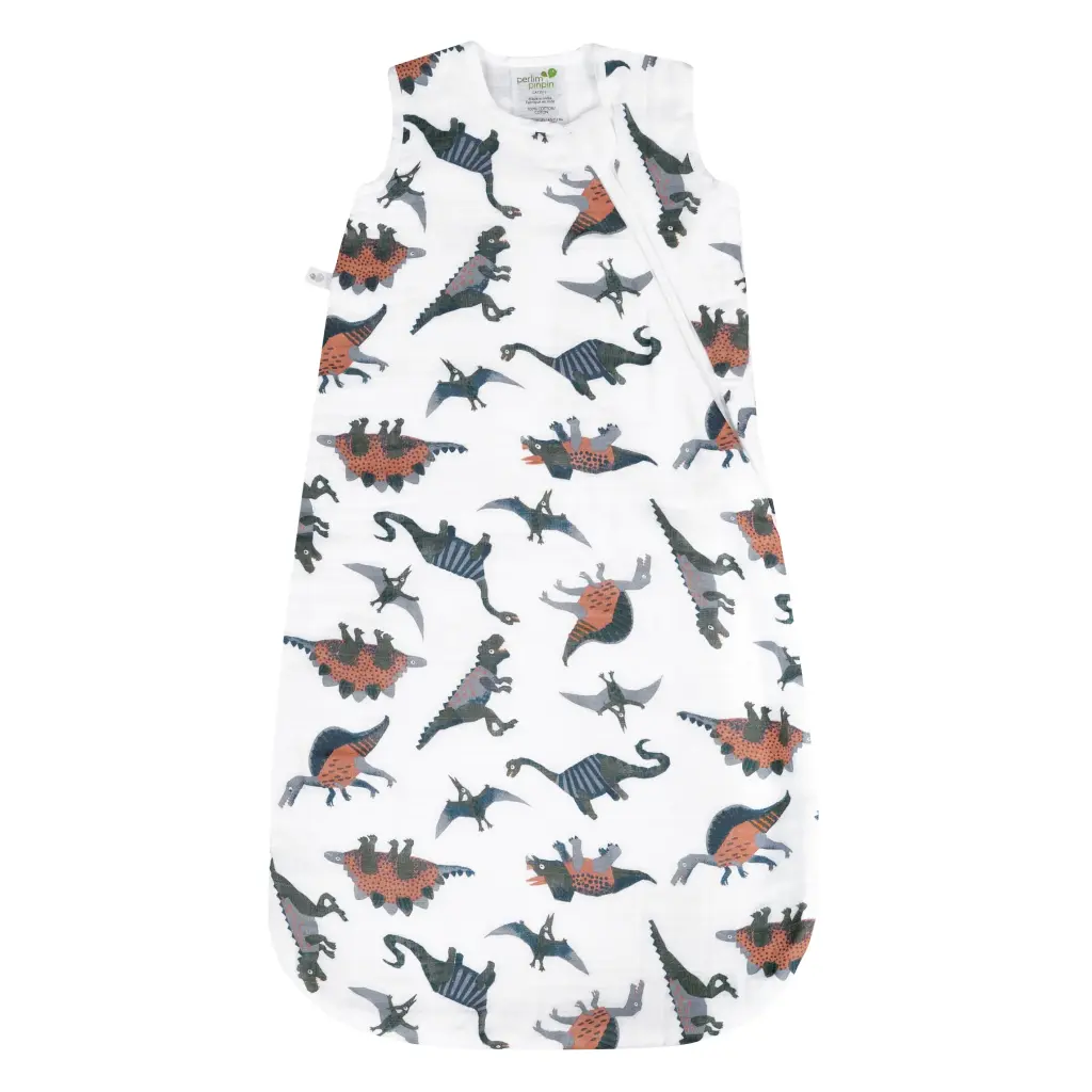 Perlimpinpin Cotton muslin sleep sack - Dinos 0.7 tog  (0-6M)