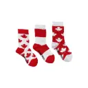 Friday Sock CO.  Three Socks A Pair Red 1-2 Years
