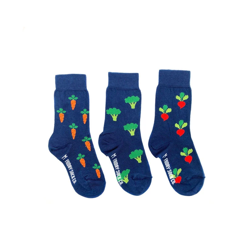 Friday Sock CO.  Three Socks A Pair Vegetable