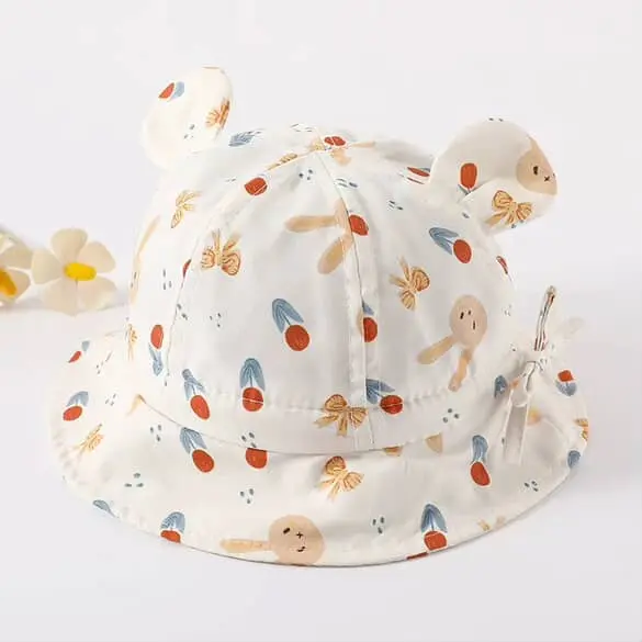 Moinmlon Cotton Sun Hat Rabbit Orange