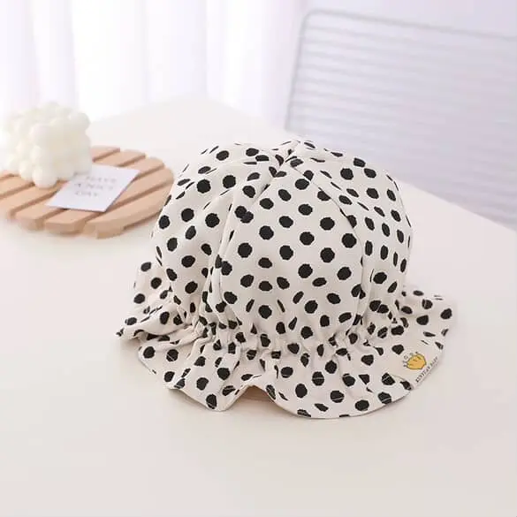 Dot Puff Bonnet Series 10010 White & Black